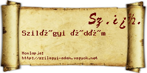 Szilágyi Ádám névjegykártya